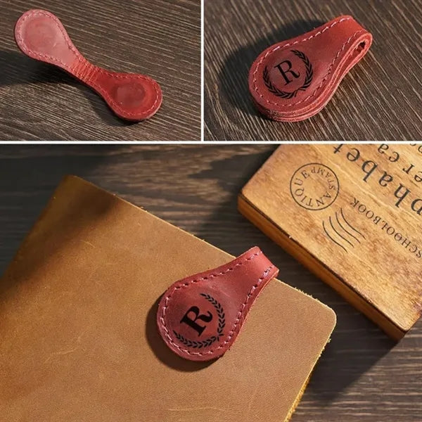 Magnetic Leather Bookmark