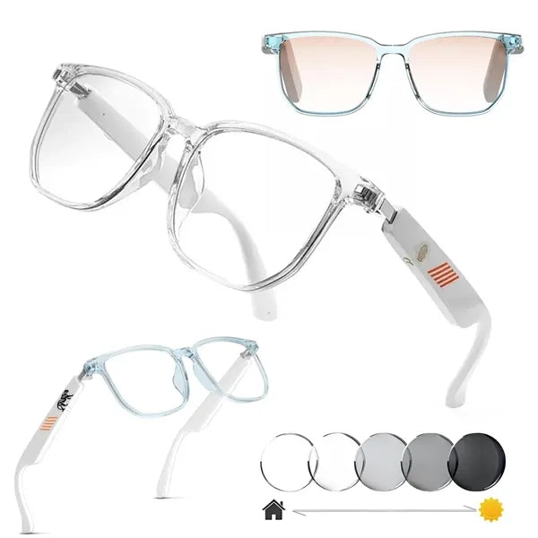 Anti Blue Light Bluetooth Photochromic Sunglasses