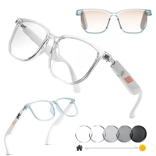 Anti Blue Light Bluetooth Photochromic Sunglasses