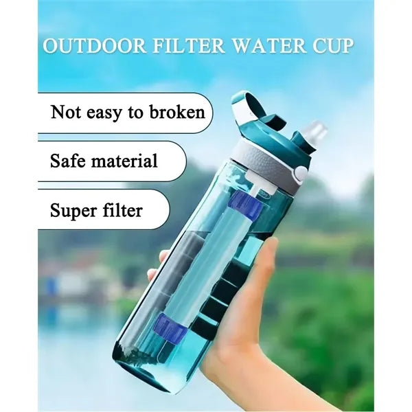 25oz Straw Water Filtered Bottle