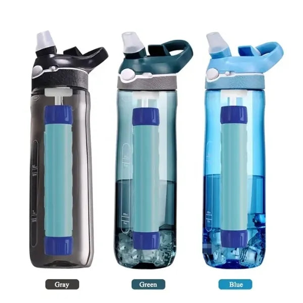 25oz Straw Water Filtered Bottle