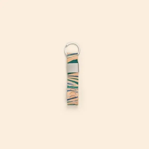 Marbled Leather Key Fob