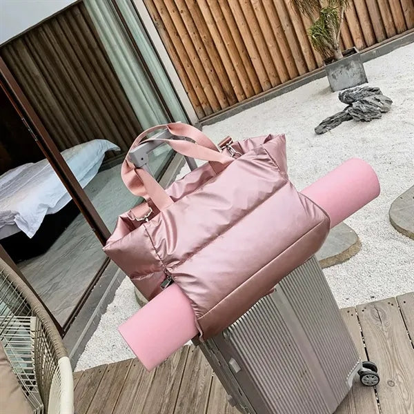 Large Travel Yoga Fitness Compartment Puffy Handbag Tote Bag