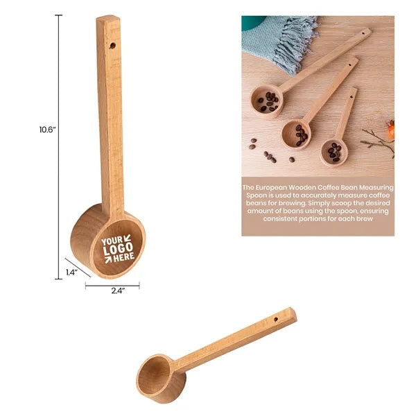 Long-Handled Beech Wood Coffee Scoop