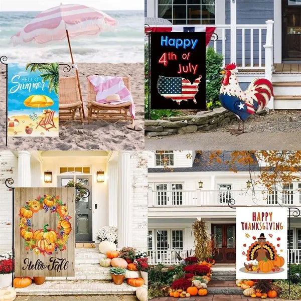 Courtyard Decoration Durable Custom Lawn Banner Garden Flag