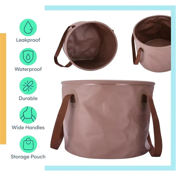 Collapsible 5.3 Gallon Container Folding Water Bucket
