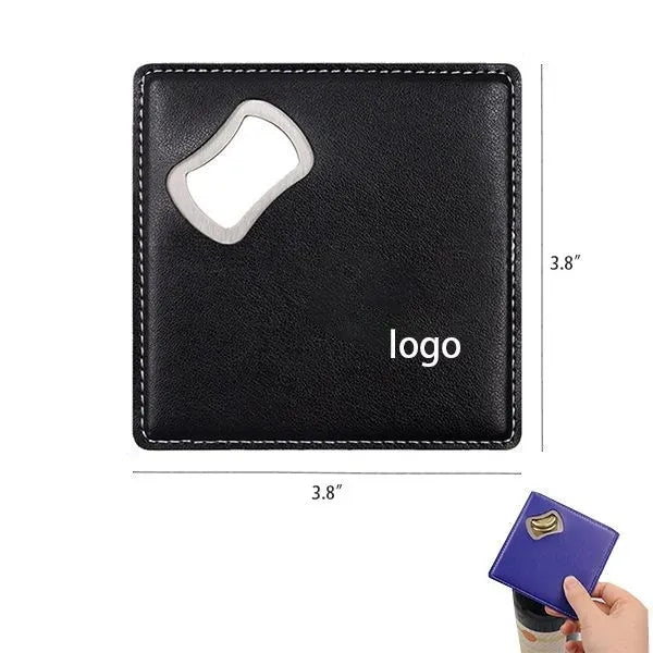 Square Leather Bottle Opener