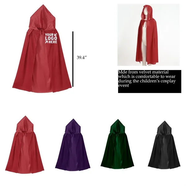 Velvet Hooded Vampire Cloak - Cosplay & Halloween Costume