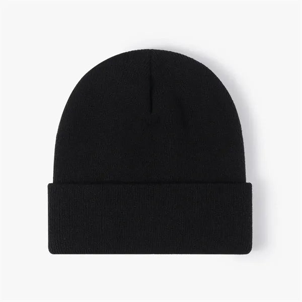 Unisex Acrylic Knit Beanie - Winter Warmth & Style