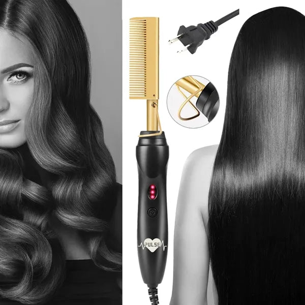 Multi-function Electric Copper Comb Hair Straightener