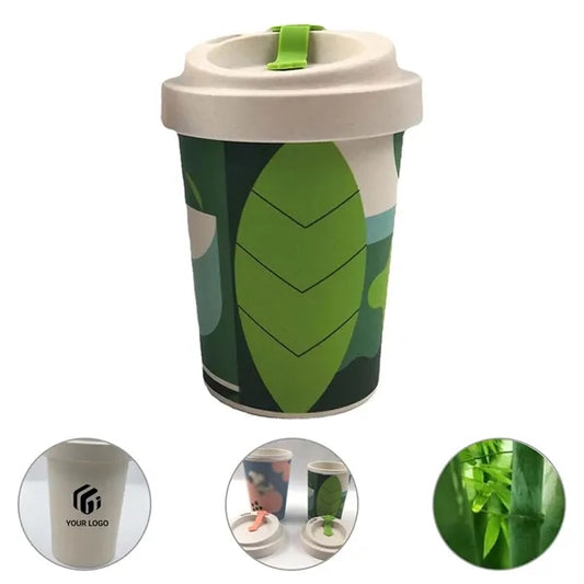 Portable Bamboo Fiber Coffee Travel Mug with Lid