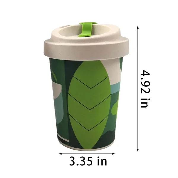 Portable Bamboo Fiber Coffee Travel Mug with Lid