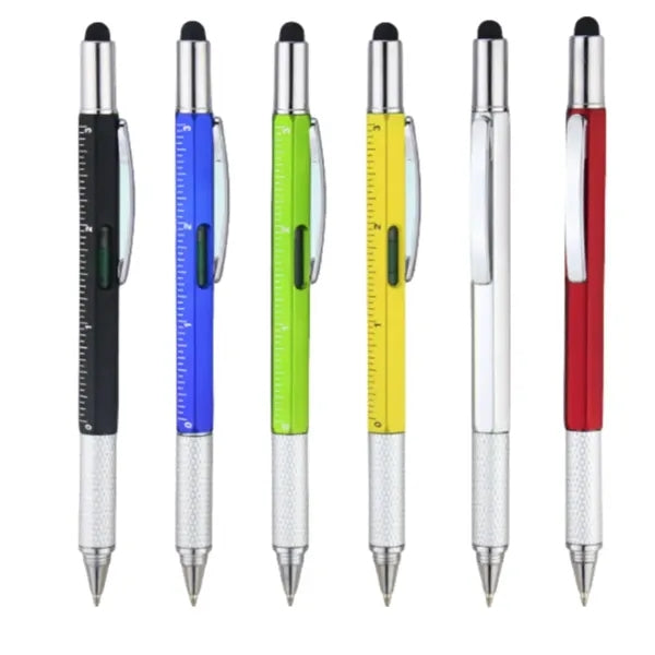 6-in-1 Multifunction Tool Pen with Stylus, Ruler, Level