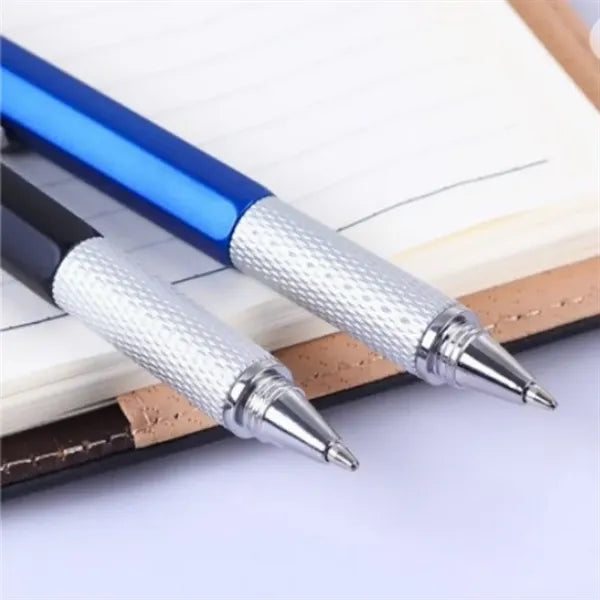 6-in-1 Multifunction Tool Pen with Stylus, Ruler, Level