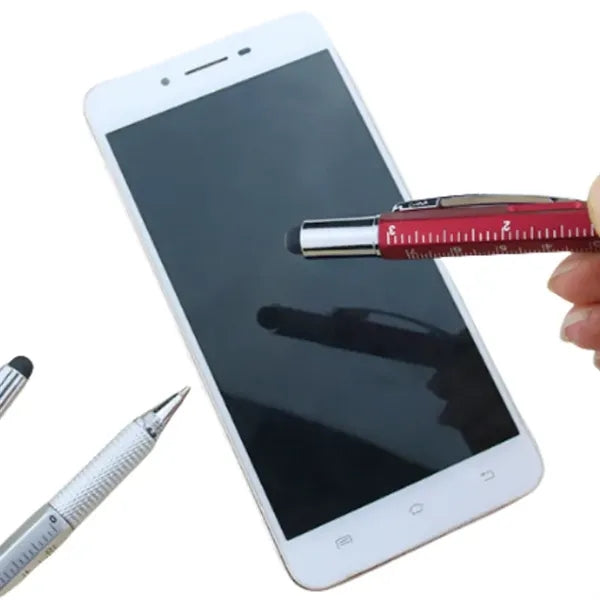 6-in-1 Multifunction Tool Pen with Stylus, Ruler, Level