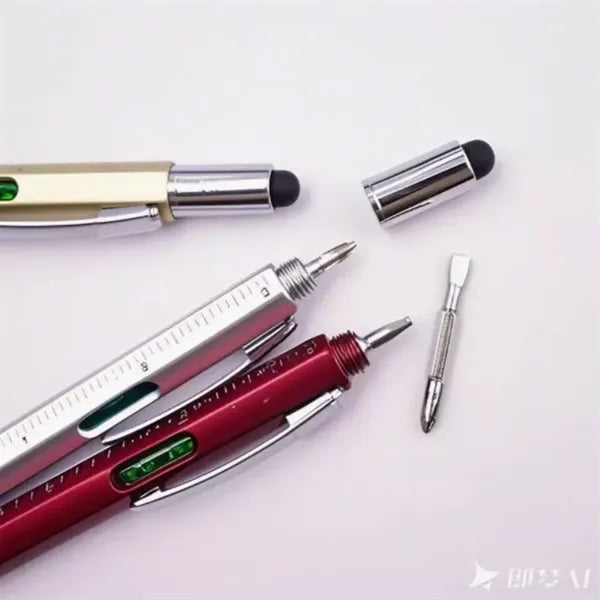 6-in-1 Multifunction Tool Pen with Stylus, Ruler, Level