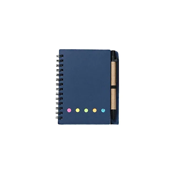 Lined Spiral Notebook With Pen Sticky Notes