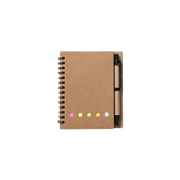 Lined Spiral Notebook With Pen Sticky Notes