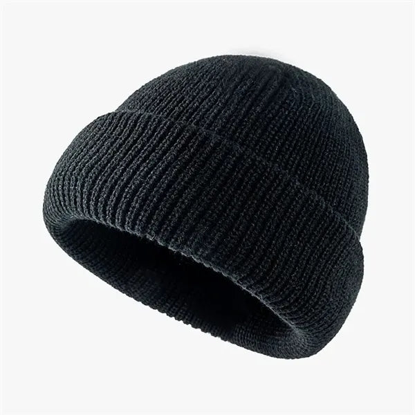Unisex Acrylic Brimless Knit Beanie - Warm & Minimalist
