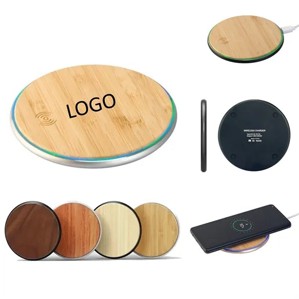 10W/15W Wooden Wireless Mobile fast Charger Qi Charging Pad