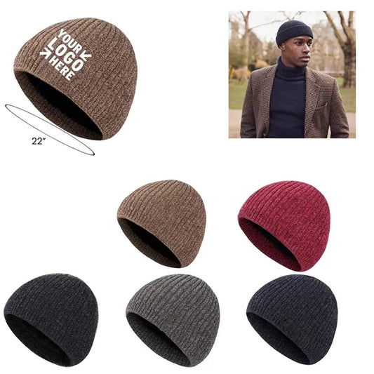 Unisex Fleece-Lined Knit Beanie