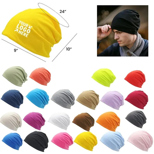 Unisex Double-Layer Polyester Slouch Beanie