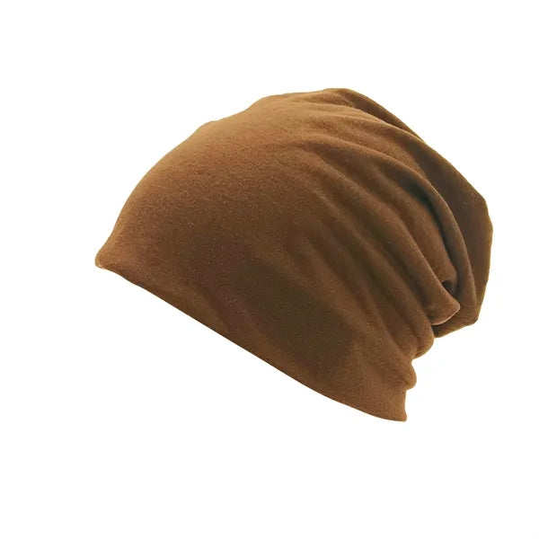 Unisex Double-Layer Polyester Slouch Beanie