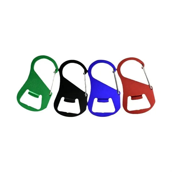 Aluminum Metal Beer Can Wine Bottle Opener with Carabiner