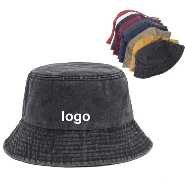 Vintage Washed Denim Bucket Hat