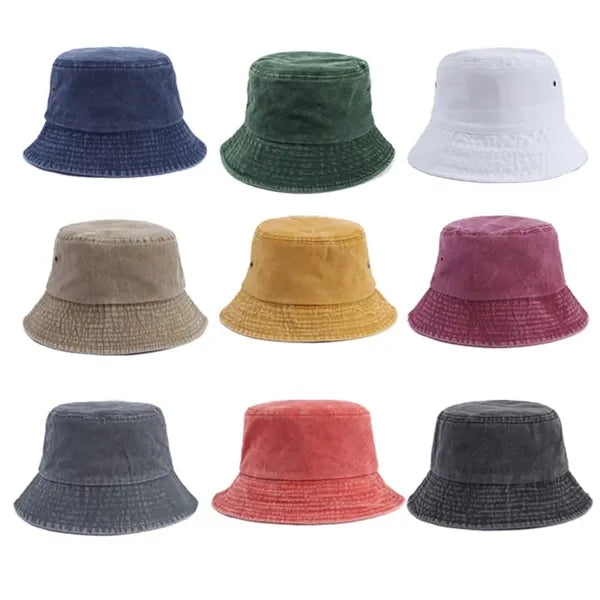 Vintage Washed Denim Bucket Hat