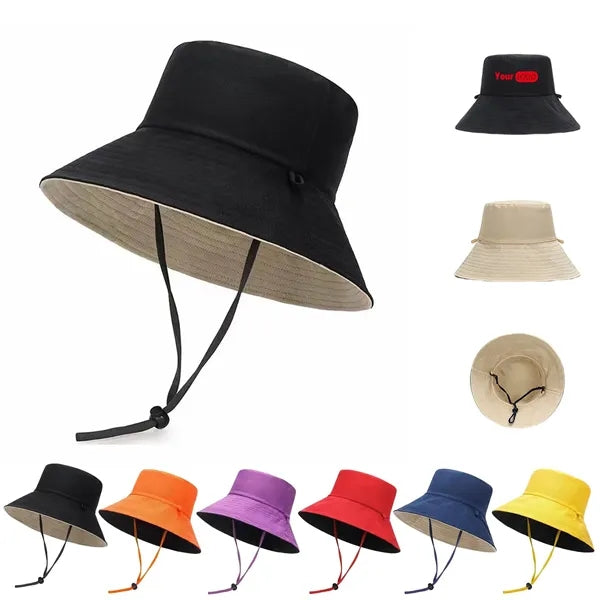 Double-Sided Fisherman Bucket Sun Hat