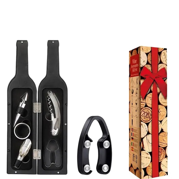 Bottle-shaped Wine Opener Set