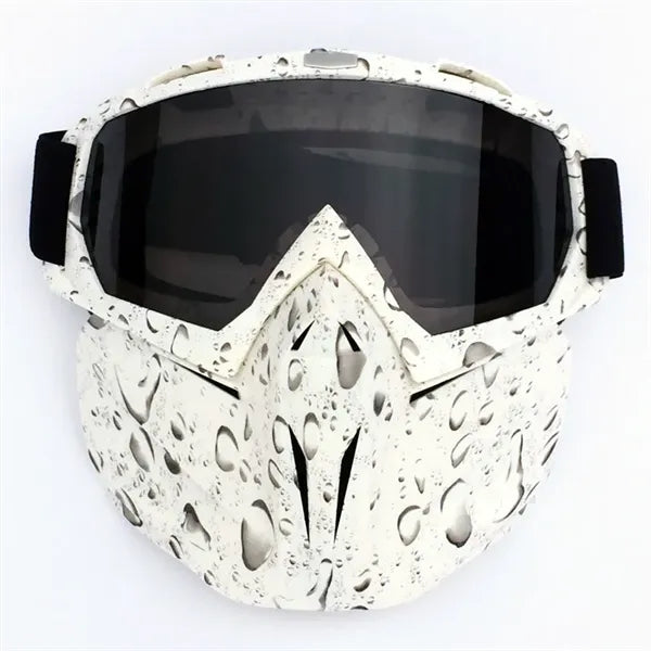 Motorcycle Helmet Riding Goggles Glasses With Face Mask