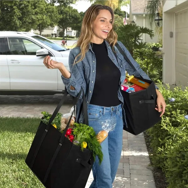 Foldable Grocery Bags with Long Handles