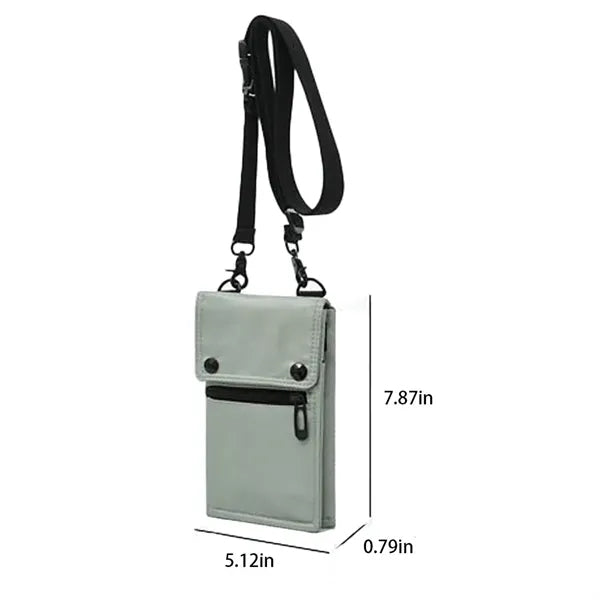 Waterproof Trifold Crossbody Bag with Shoulder Strap