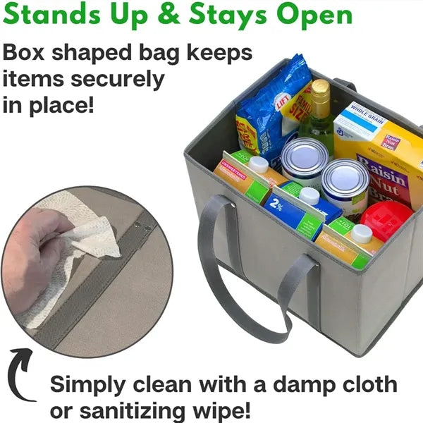 Foldable Grocery Bags with Long Handles