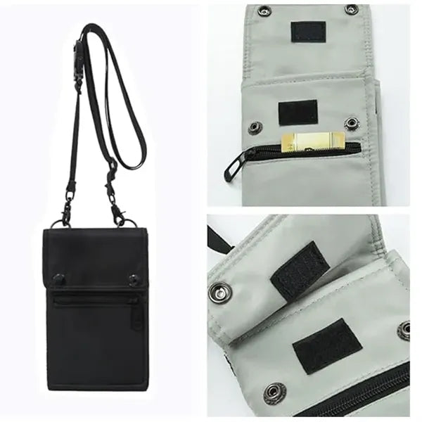 Waterproof Trifold Crossbody Bag with Shoulder Strap