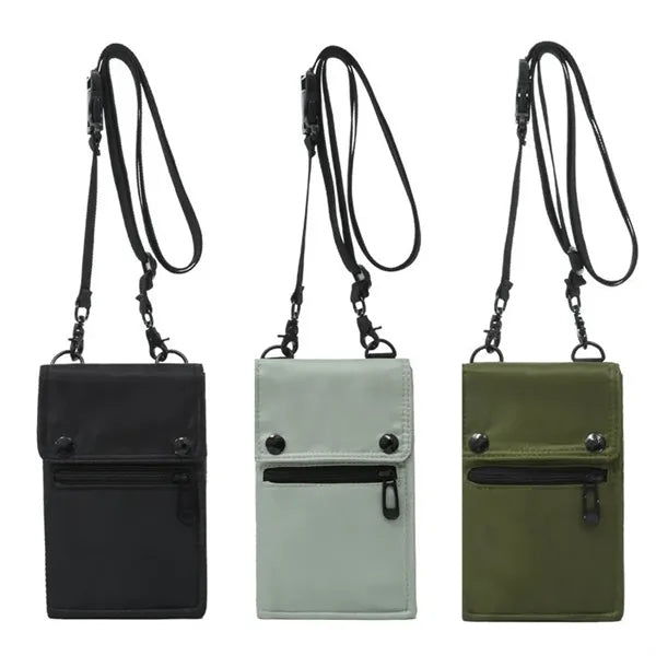 Waterproof Trifold Crossbody Bag with Shoulder Strap