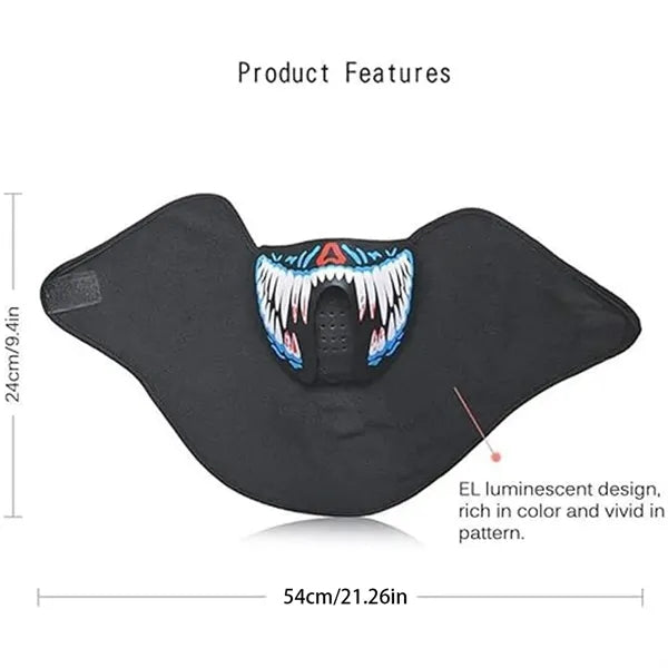 Scary Music Voice Activated LED Light-Up Mask