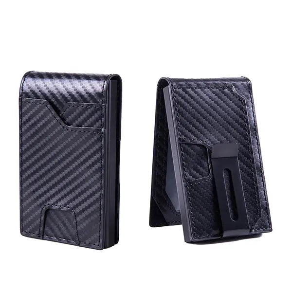 RFID Blocking Wallet Card Holder with Money Clip