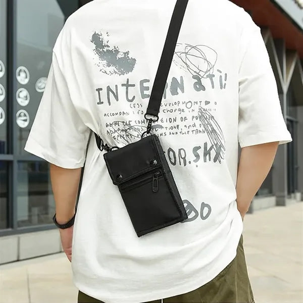 Waterproof Trifold Crossbody Bag with Shoulder Strap