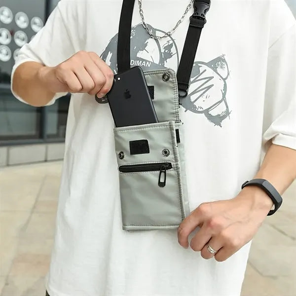 Waterproof Trifold Crossbody Bag with Shoulder Strap
