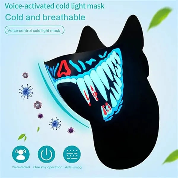 Scary Music Voice Activated LED Light-Up Mask