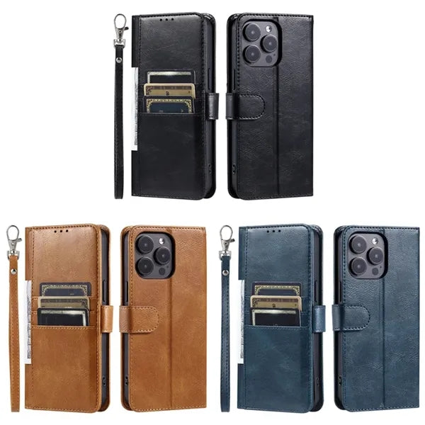 Magnetic Closure Wallet Card Holder Phone Case