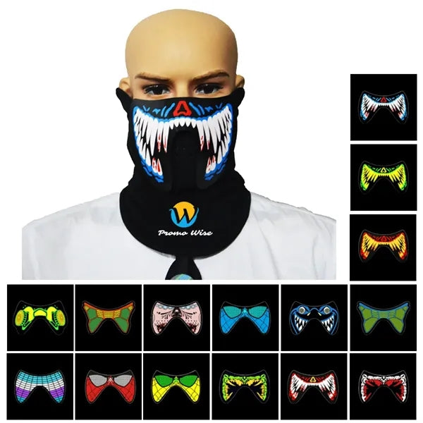 Scary Music Voice Activated LED Light-Up Mask