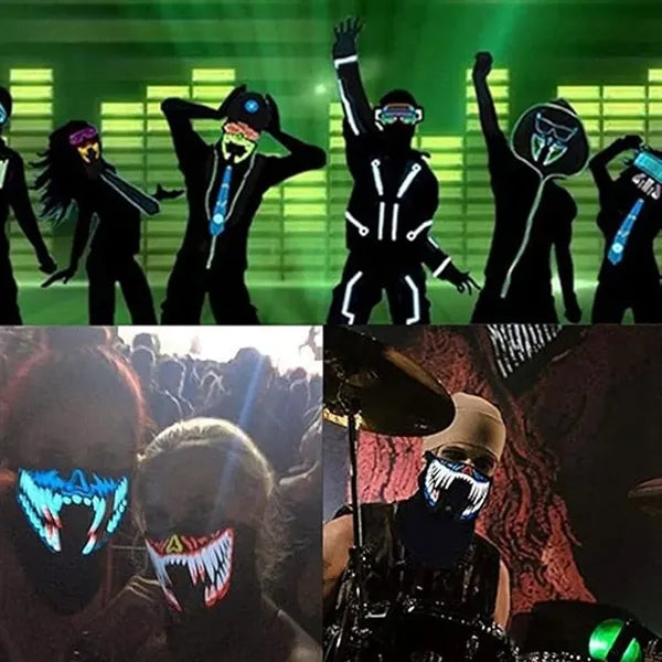 Scary Music Voice Activated LED Light-Up Mask