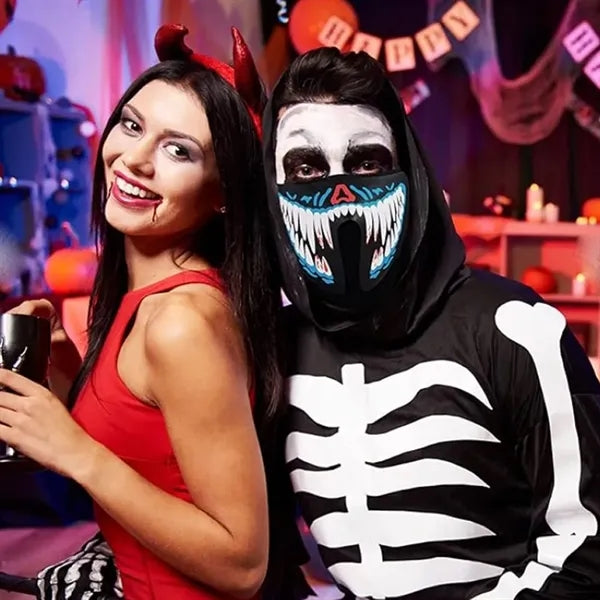 Scary Music Voice Activated LED Light-Up Mask