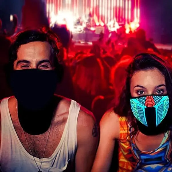Scary Music Voice Activated LED Light-Up Mask