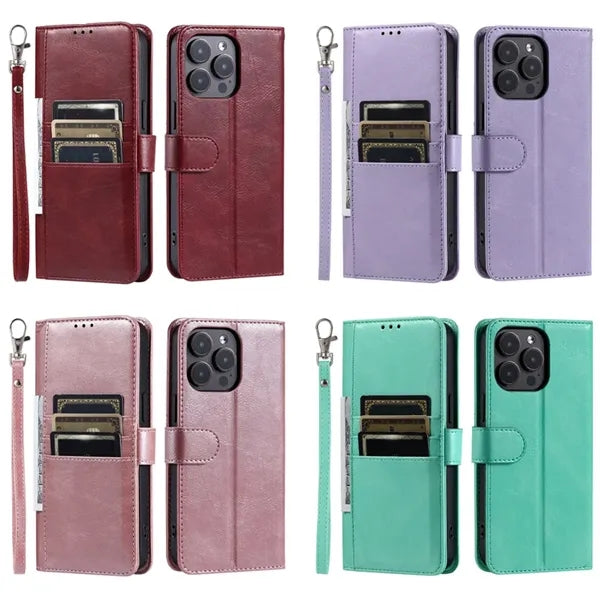 Magnetic Closure Wallet Card Holder Phone Case