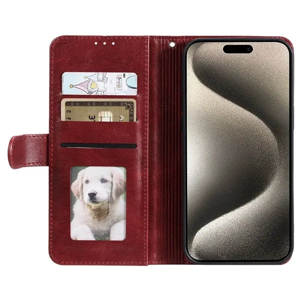 Magnetic Closure Wallet Card Holder Phone Case